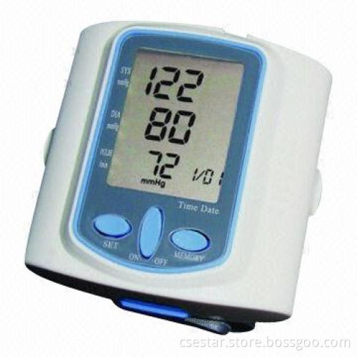 Digital Wrist Blood Pressure Monitor with 60 Total Memory, Date and Time, Easy One Touch Operating